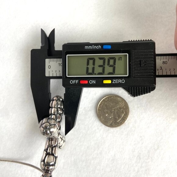 Sterling Silver 925 RB Chunky Pebbled Dot Pattern Cross Pendant Necklace 24" - Picture 16 of 16